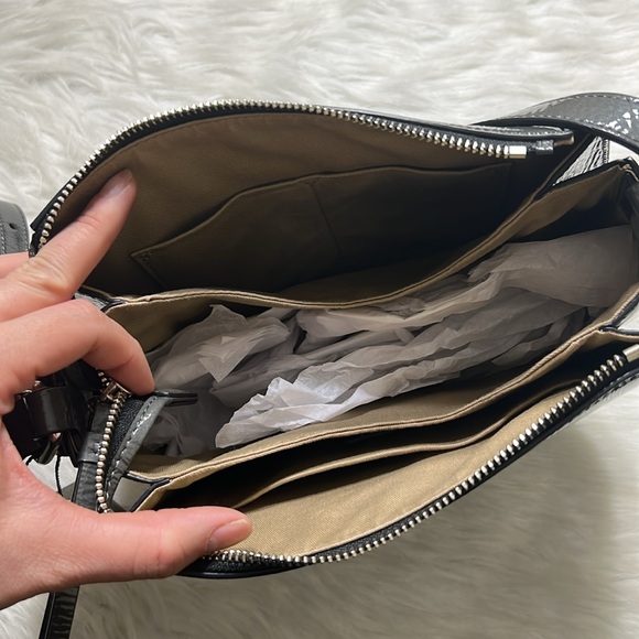 ALLSAINTS Captain Round Crossbody Ash Grey NWT - Picture 9 of 13